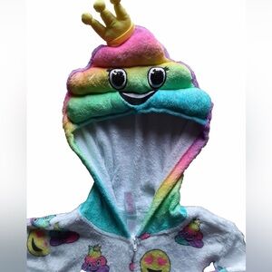 🌈 Rainbow poo onesie PJs EUC